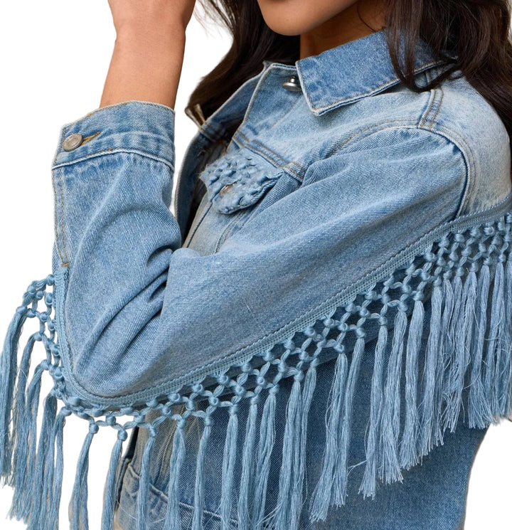 Saachi Woven Pocket Denim Jacket SAACHI