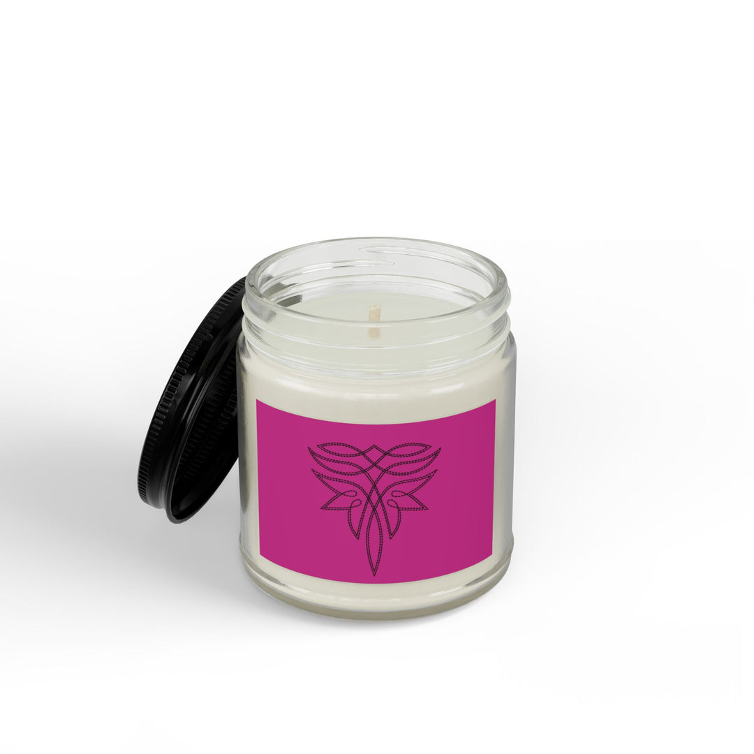 Pink Boot Stitch Scented Soy Candle - (Multi-Size, Amber Jar)