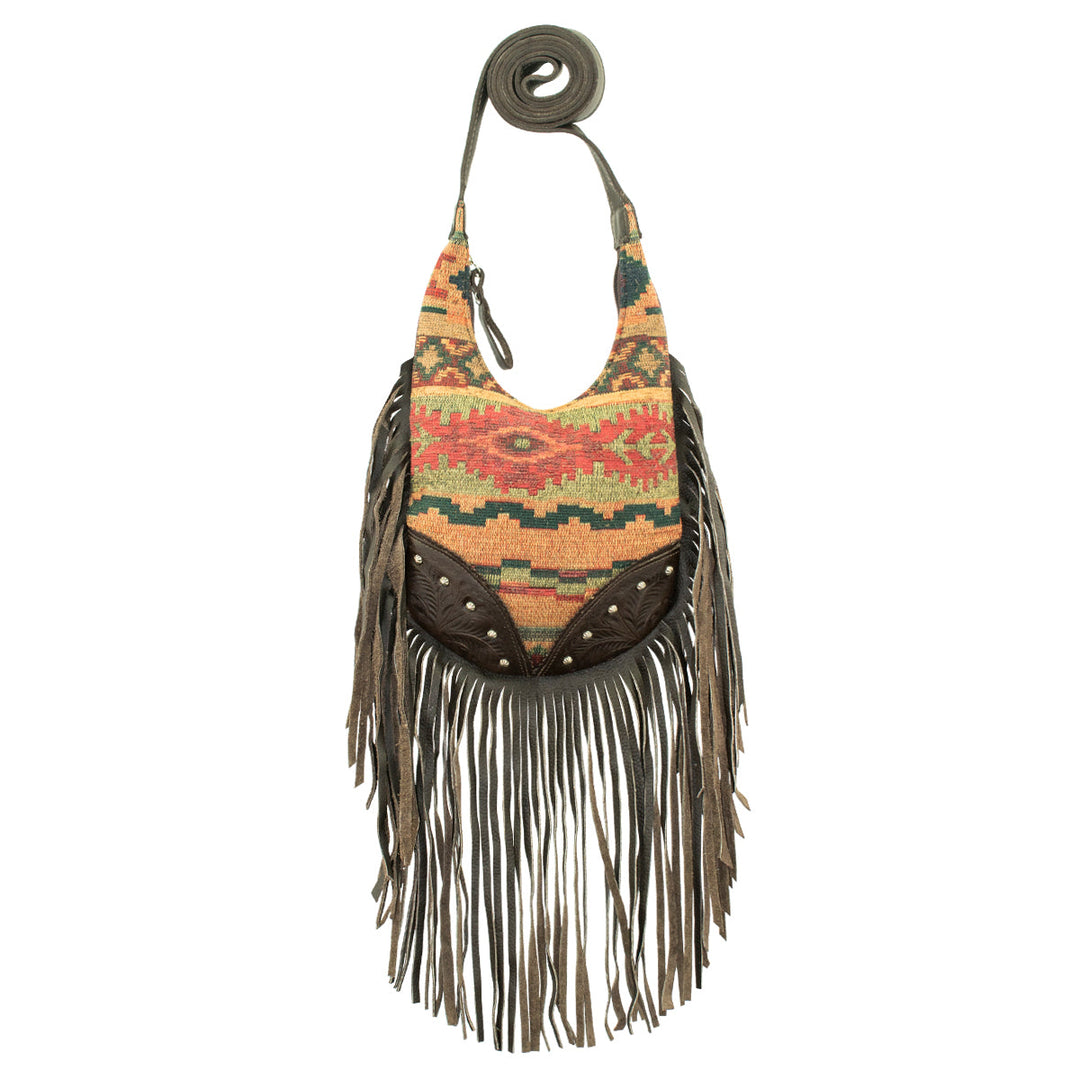 Fringed Cowgirl Leather Hobo Crossbody