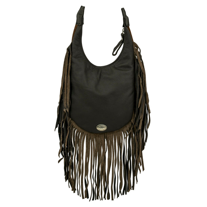 Fringed Cowgirl Leather Hobo Crossbody