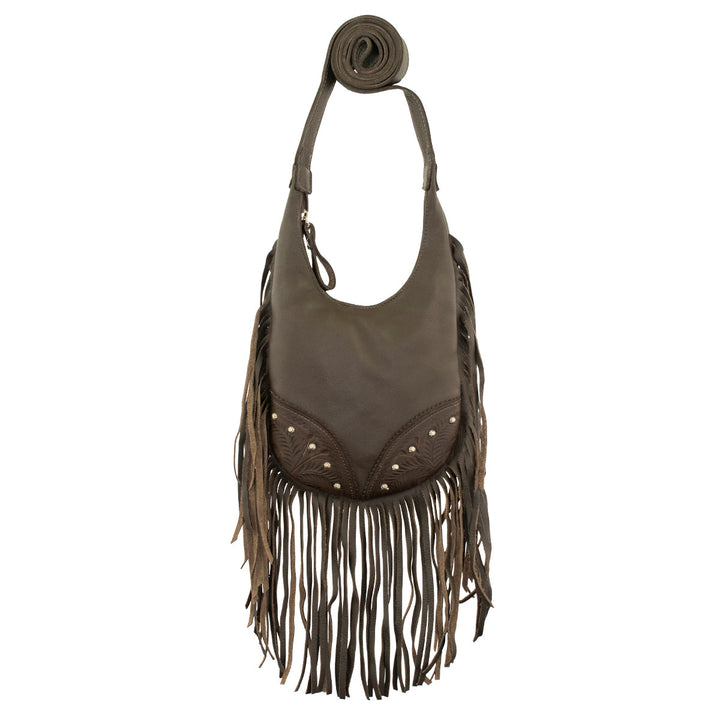 Fringed Cowgirl Leather Hobo Crossbody