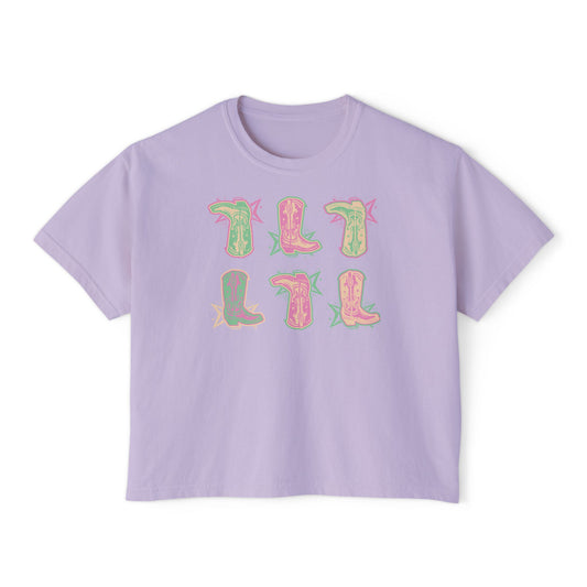 Pastel Boot Scootin Boxy Tee