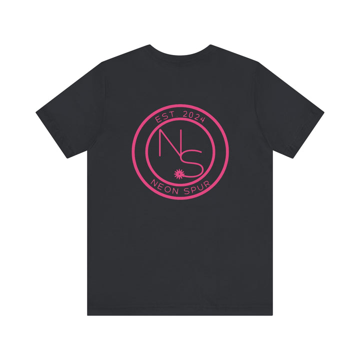 Neon Spur Unisex Jersey Short Sleeve Tee - Logo On Back