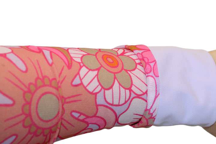 AeroTEQ Girls Lilac Bloom Mesh Pearl Snap Rodeo Shirt