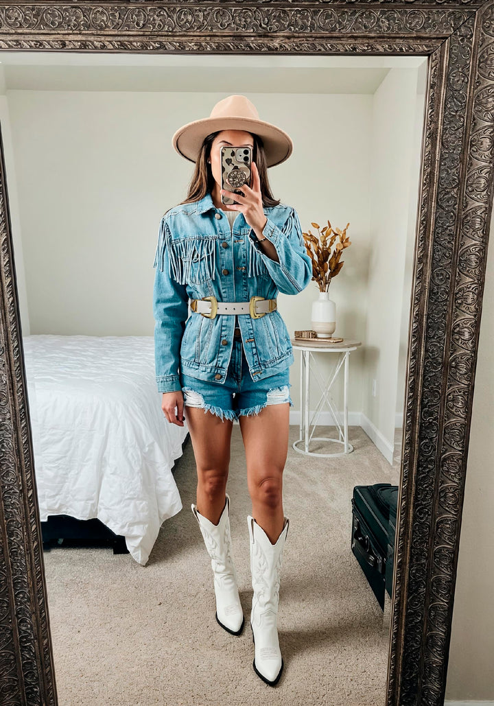 Double Buckle Western Waist Belt