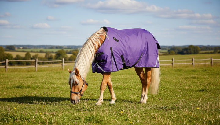 Solid Purple Winter Horse Blanket w/ Removable Neck Cover *Sample Sale*