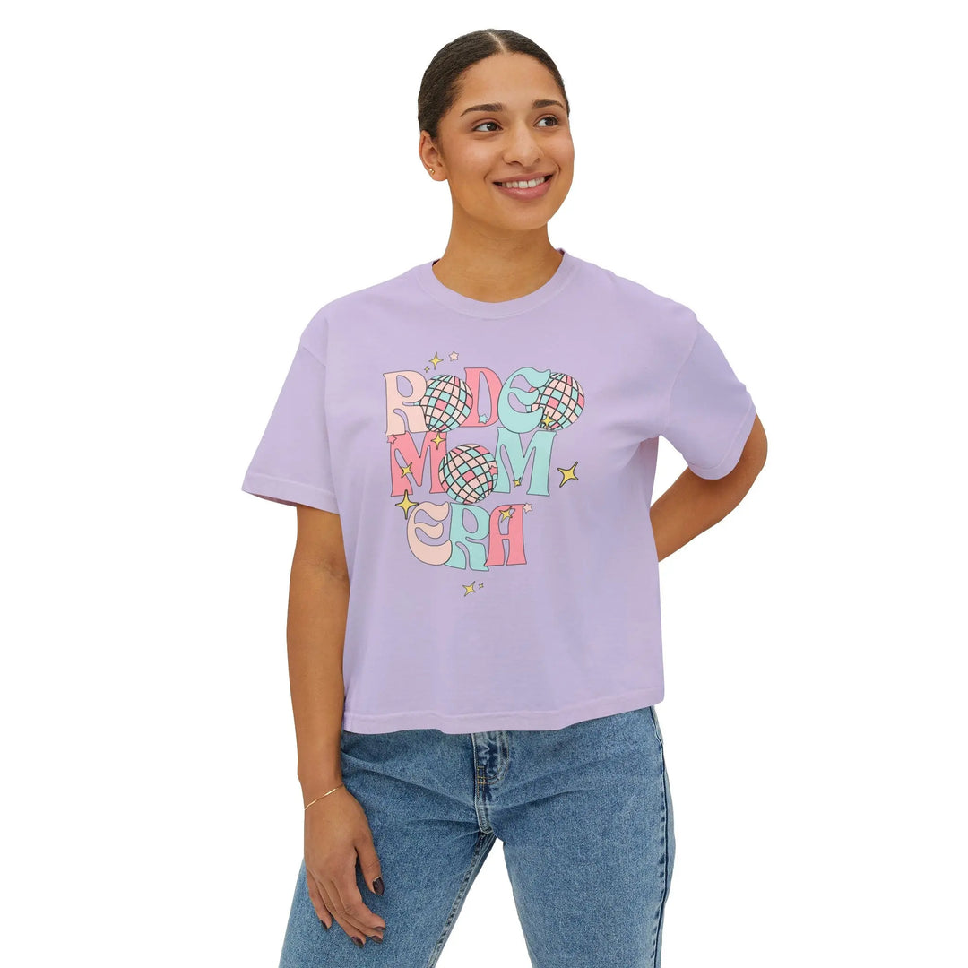 Rodeo Mom Era Women's Boxy Tee Neon Spur