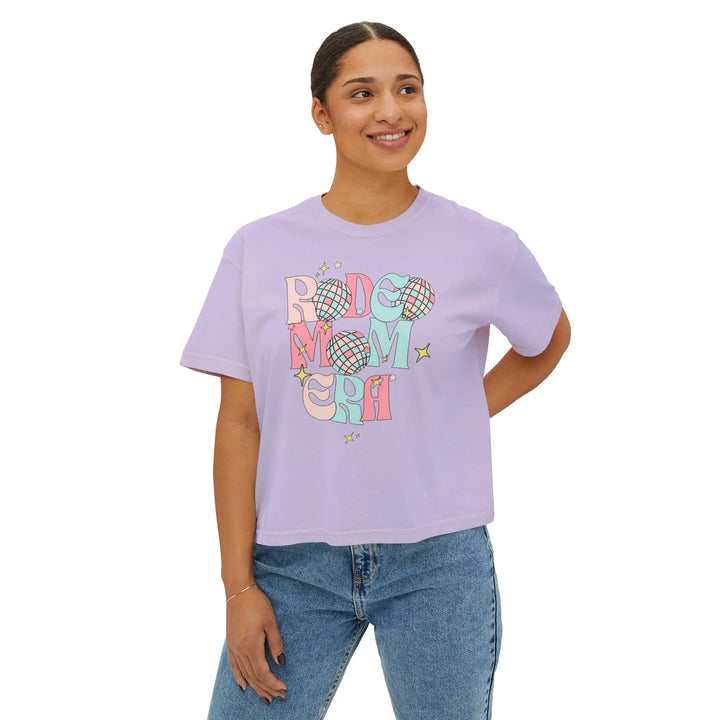 Rodeo Mom Era Women's Boxy Tee Neon Spur