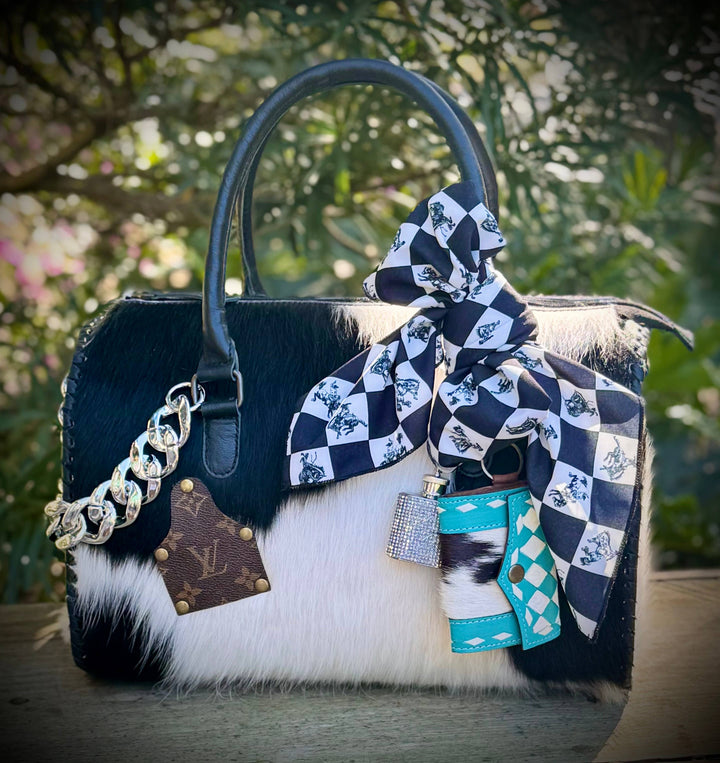 Premium Western Upcycled LV Cowhide Leather Speedy Bag