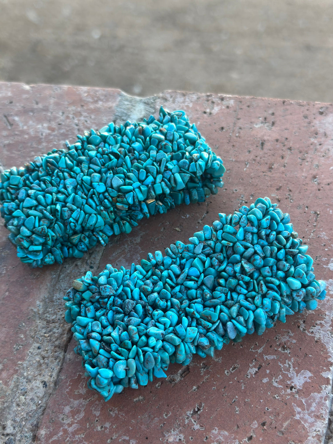 Handmade Chip Turquoise Elastic Bracelet