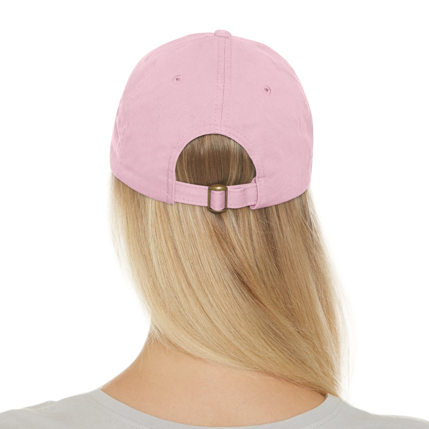 Neon Spur Emblem Dad Hat with Round Vegan Leather Patch