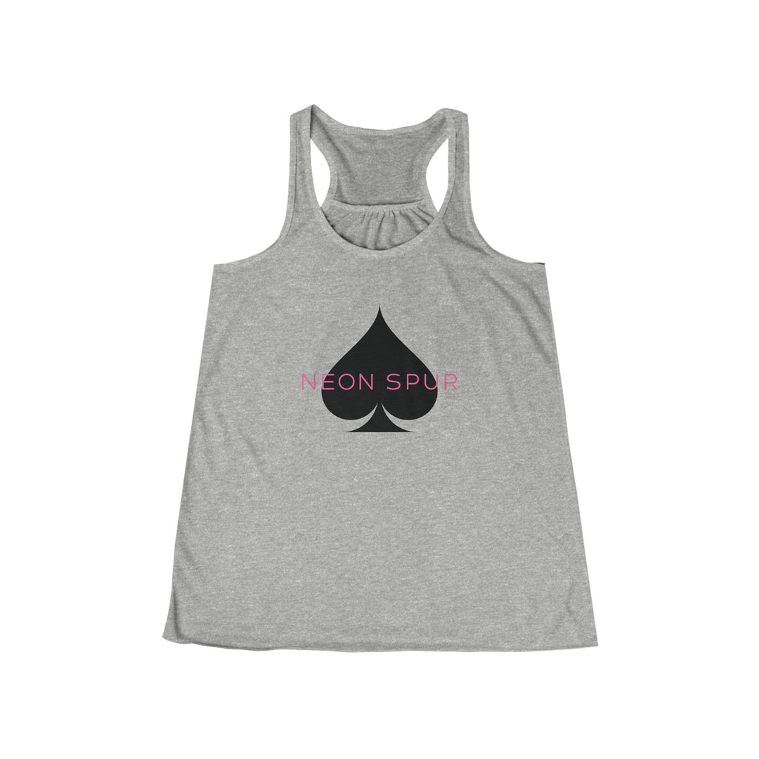 Neon Spur Pink Spade Logo Flowy Racerback Tank