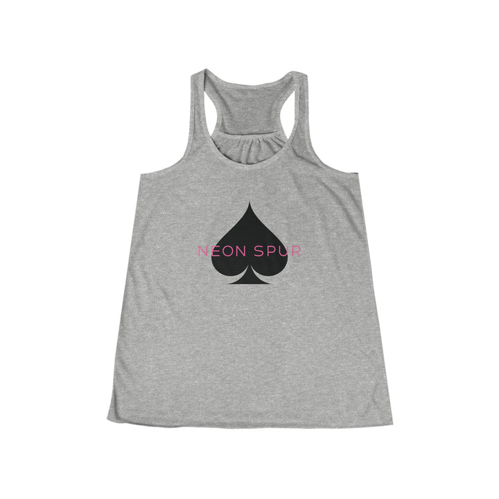 Neon Spur Pink Spade Logo Flowy Racerback Tank