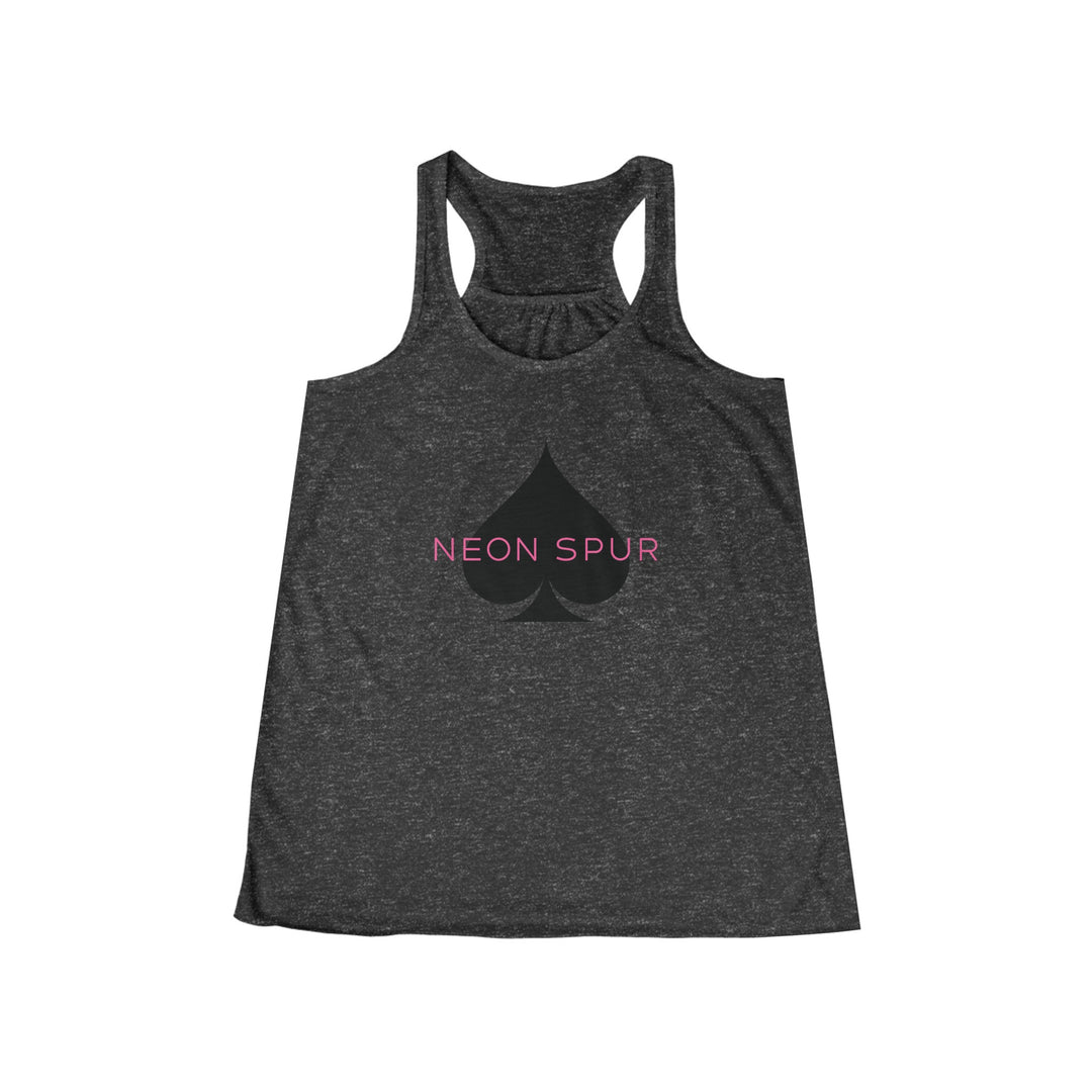 Neon Spur Pink Spade Logo Flowy Racerback Tank