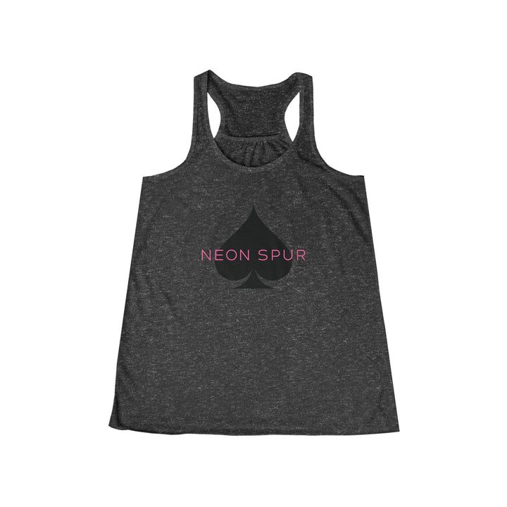 Neon Spur Pink Spade Logo Flowy Racerback Tank