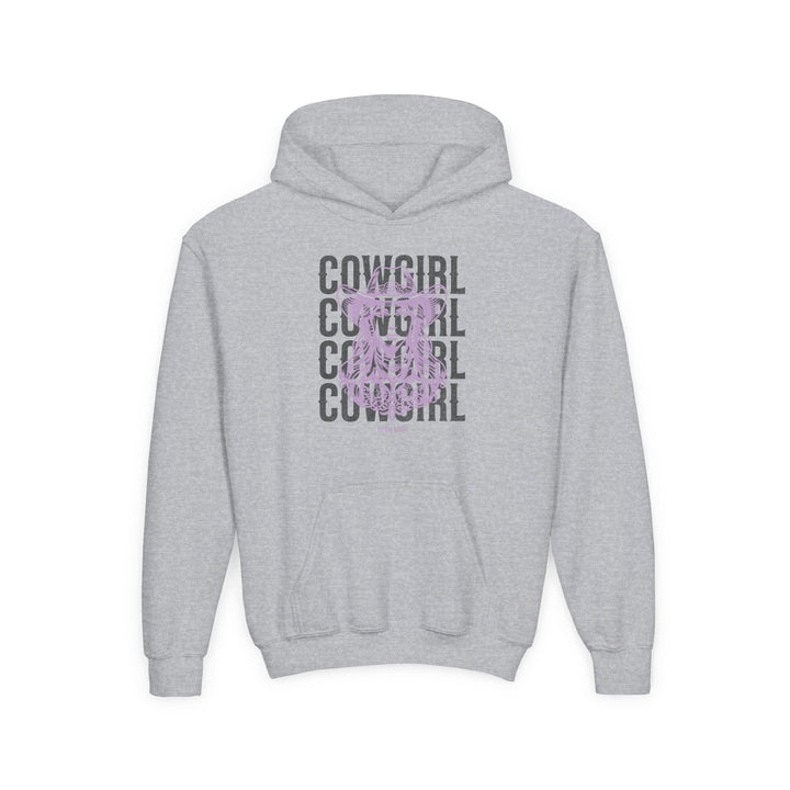 Girls Lavender Cowgirl Hooded Sweatshirt Neon Spur POD