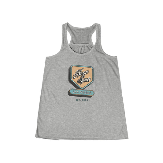 Neon Spur Retro Vegas Flowy Racerback Tank