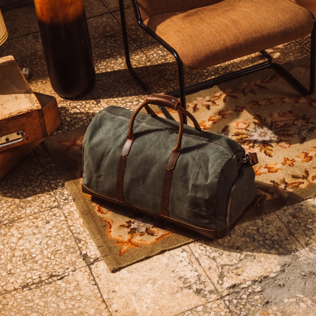 Canvas & Full-Grain Cowhide Leather Weekender Bag