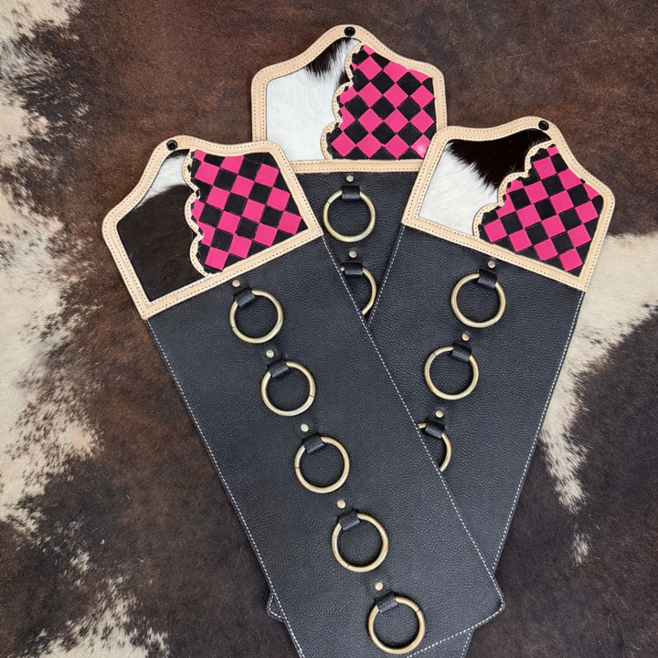 Pink Checkered Wild Rag Scarf Hanger