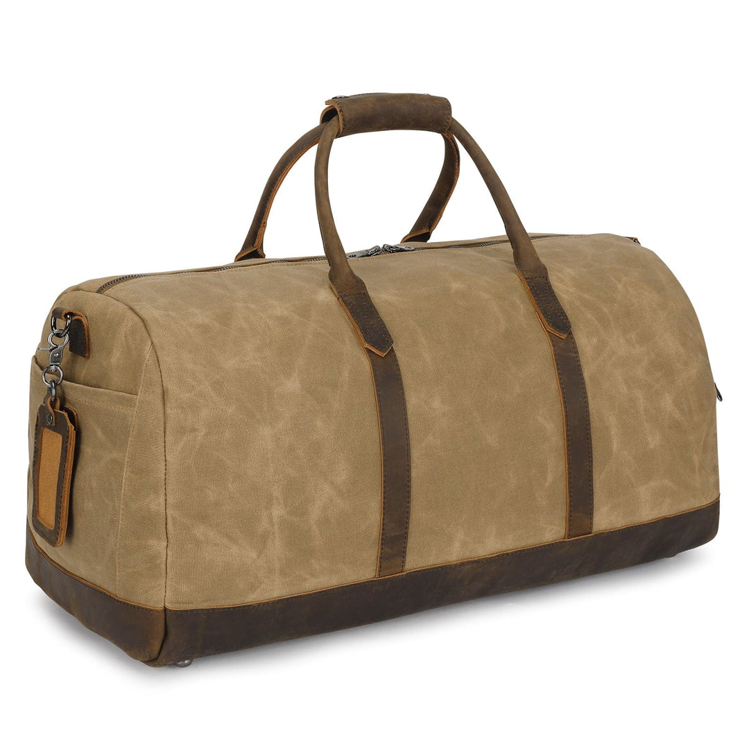 Canvas & Full-Grain Cowhide Leather Weekender Bag