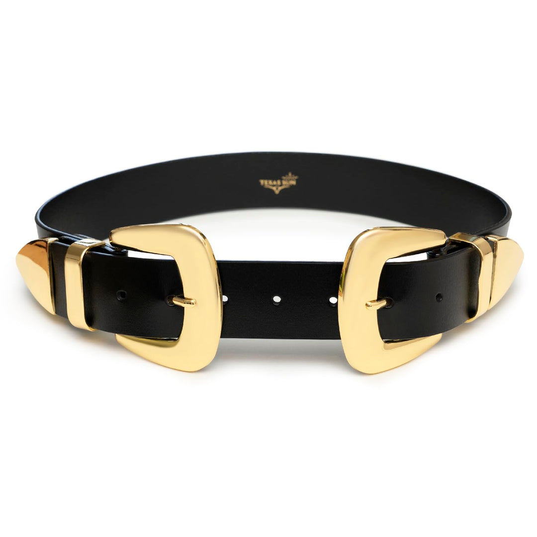 Double Buckle Western Waist Belt