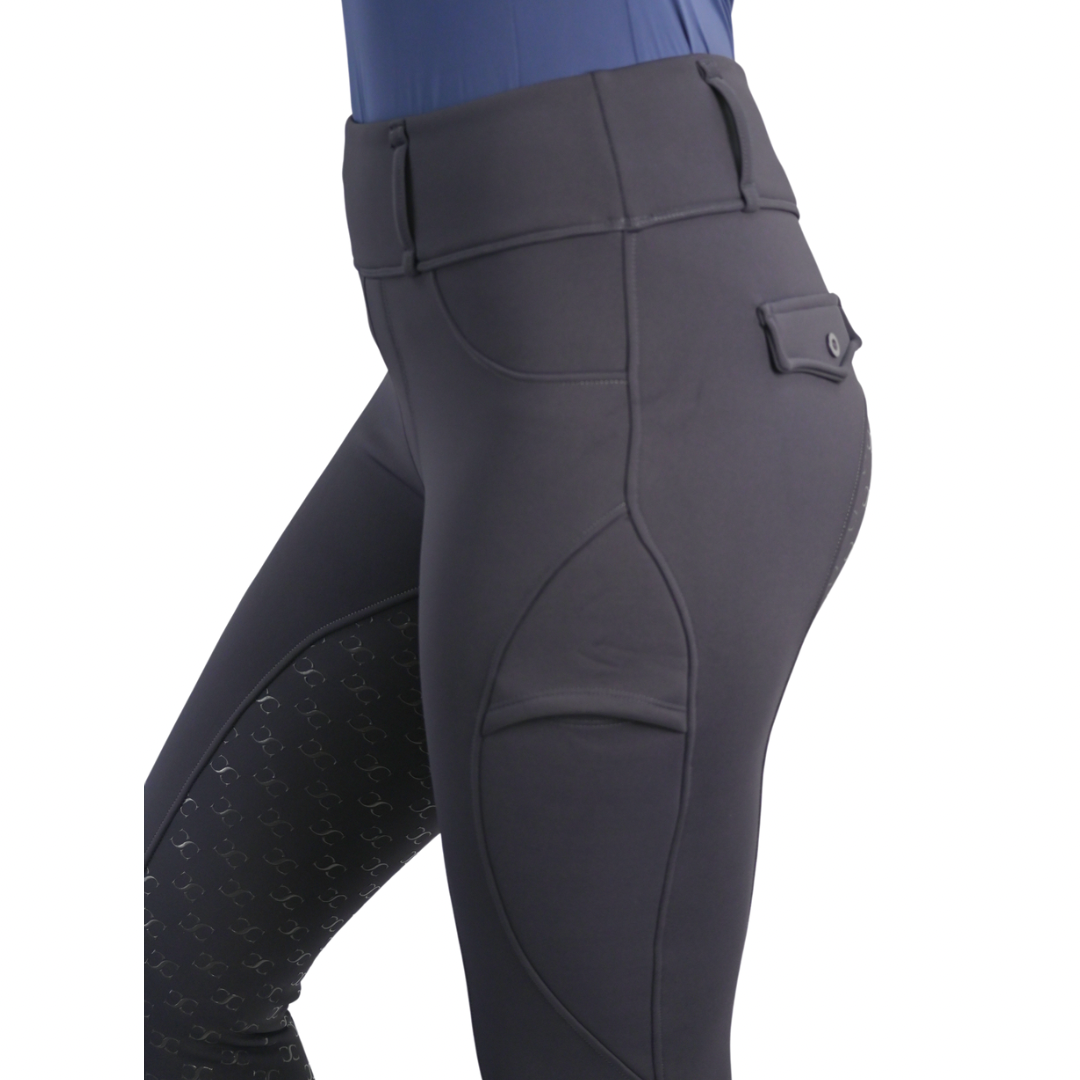 Correct Connect Ultra Warm Arctic Winter Riding Tights in Grey -Full Seat