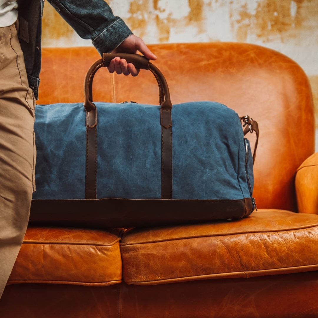 Canvas & Full-Grain Cowhide Leather Weekender Bag