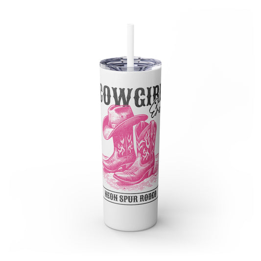 Cowgirl Era Skinny Tumbler with Straw, 20oz