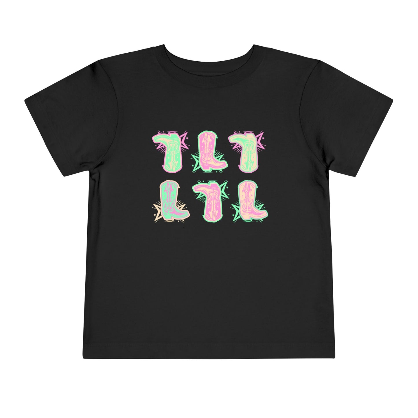 Pastel Boot Scootin Toddler Short Sleeve Tee