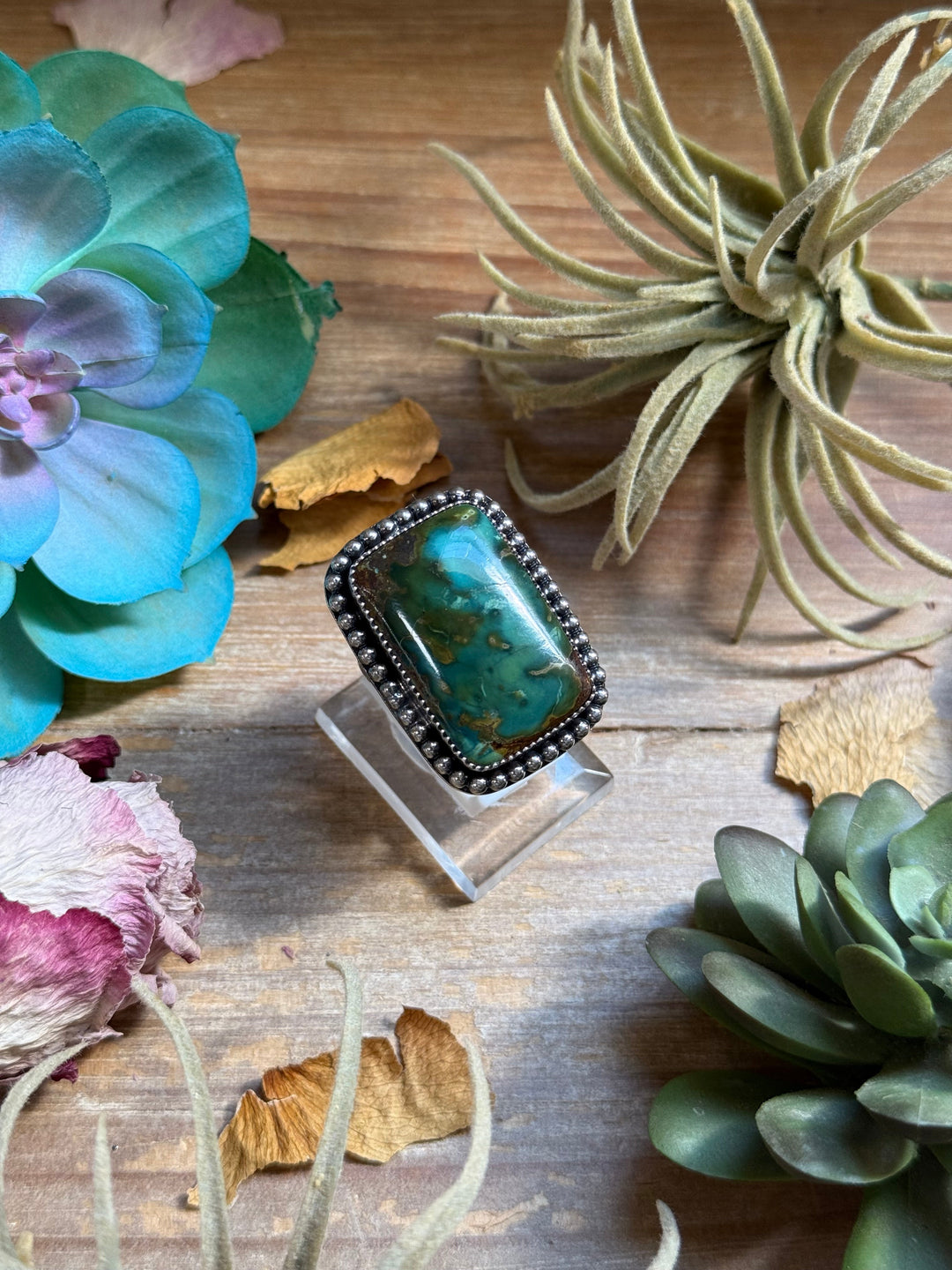 MJ Ring Rectangle Turquoise Ring