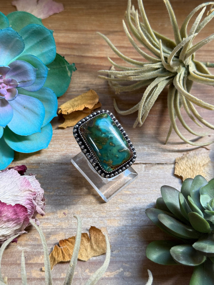MJ Ring Rectangle Turquoise Ring