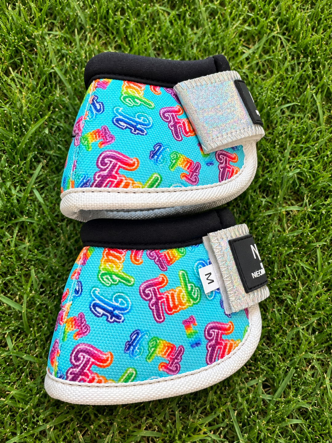 Fook It Glitter Strap No-Turn Bell Boots
