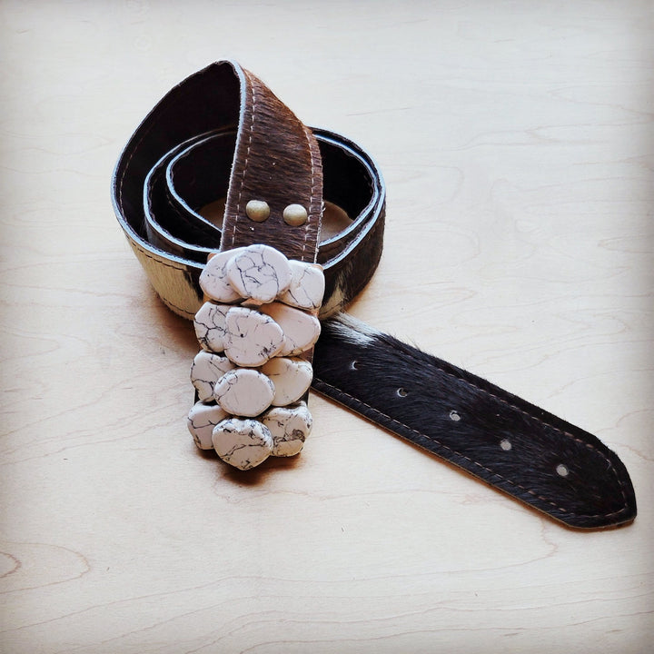 White Turquoise Slab Belt Buckle-Large The Jewelry Junkie