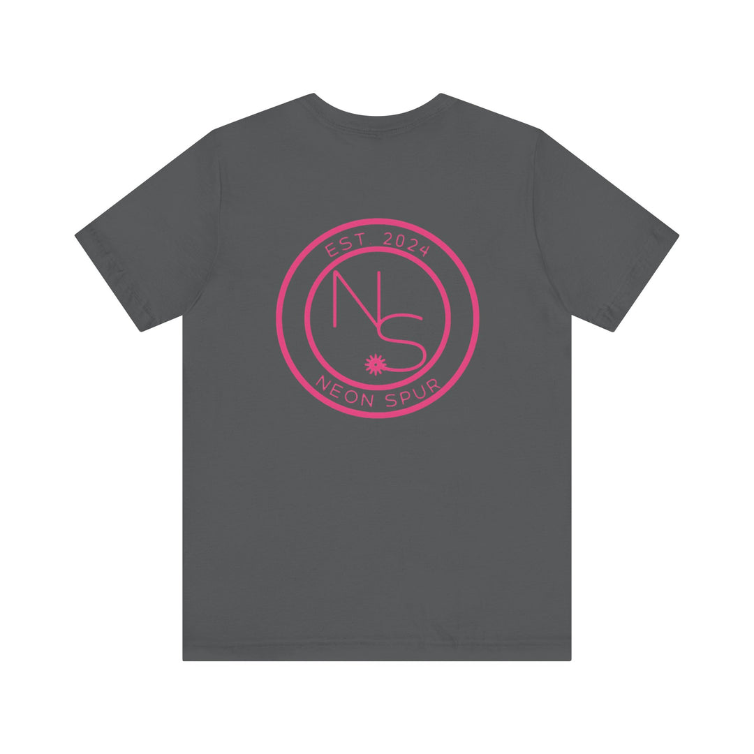 Neon Spur Unisex Jersey Short Sleeve Tee - Logo On Back