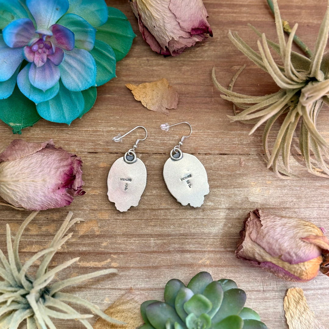 Sterling Silver Cripple Creek Turquoise Dangle Earrings by Shay Pfeiffer