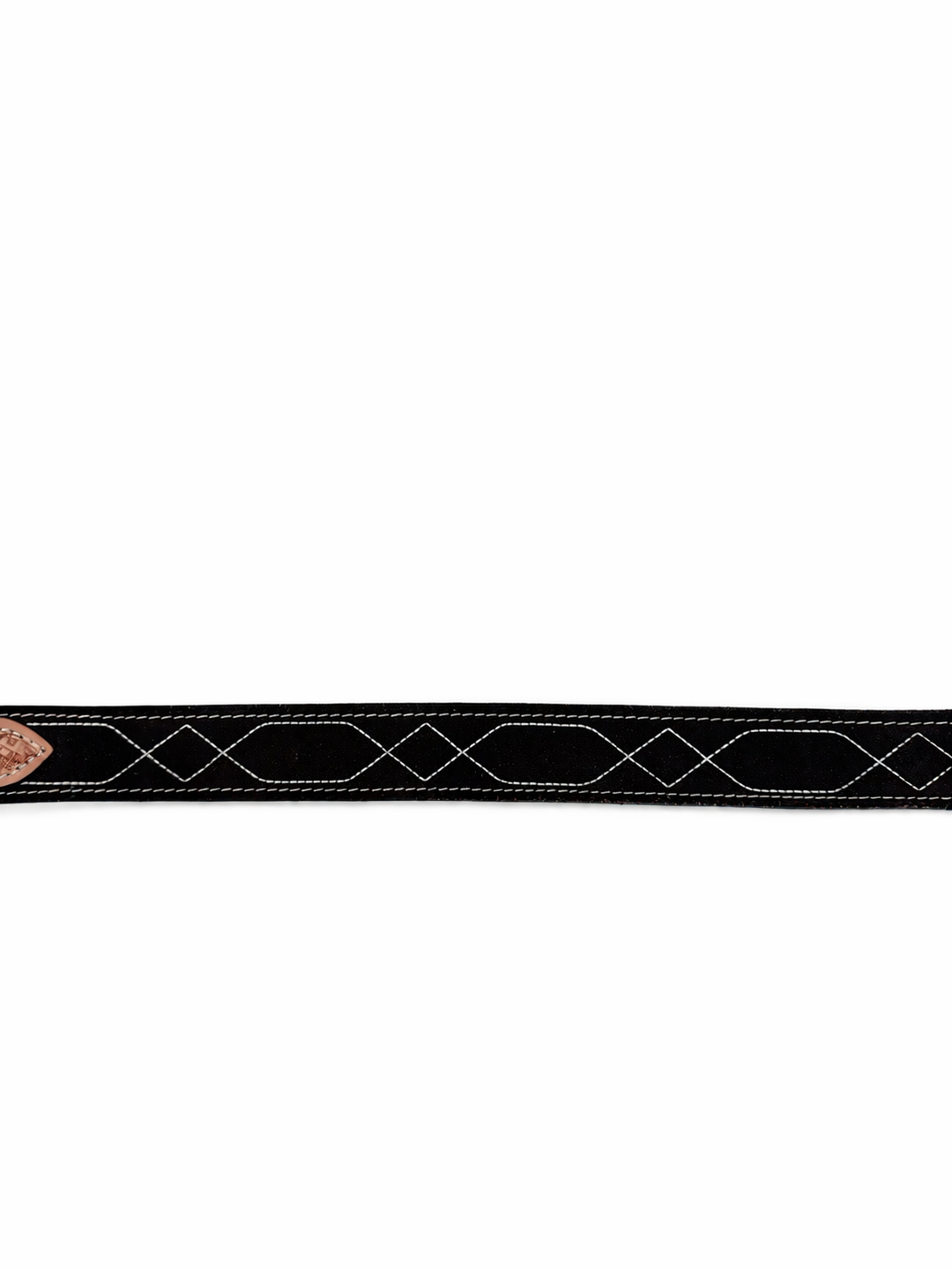 Western Stitch Genuine Suede & Hand Tooled Leather Belt -Dark Brown Neon Spur