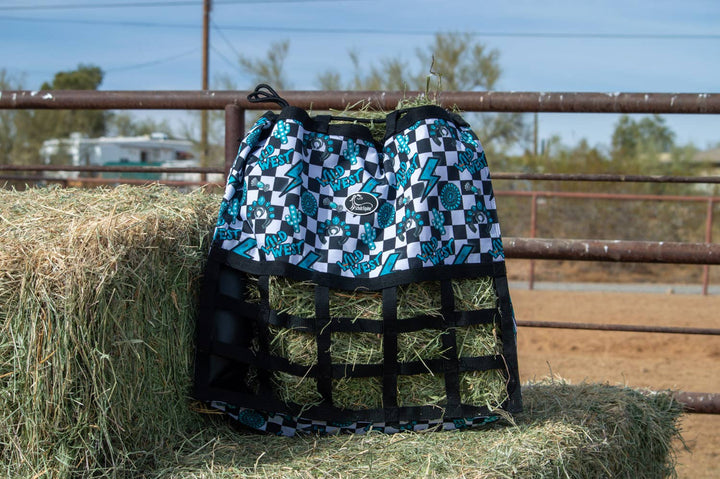 Turquoise Glass Trailer Hay Bag
