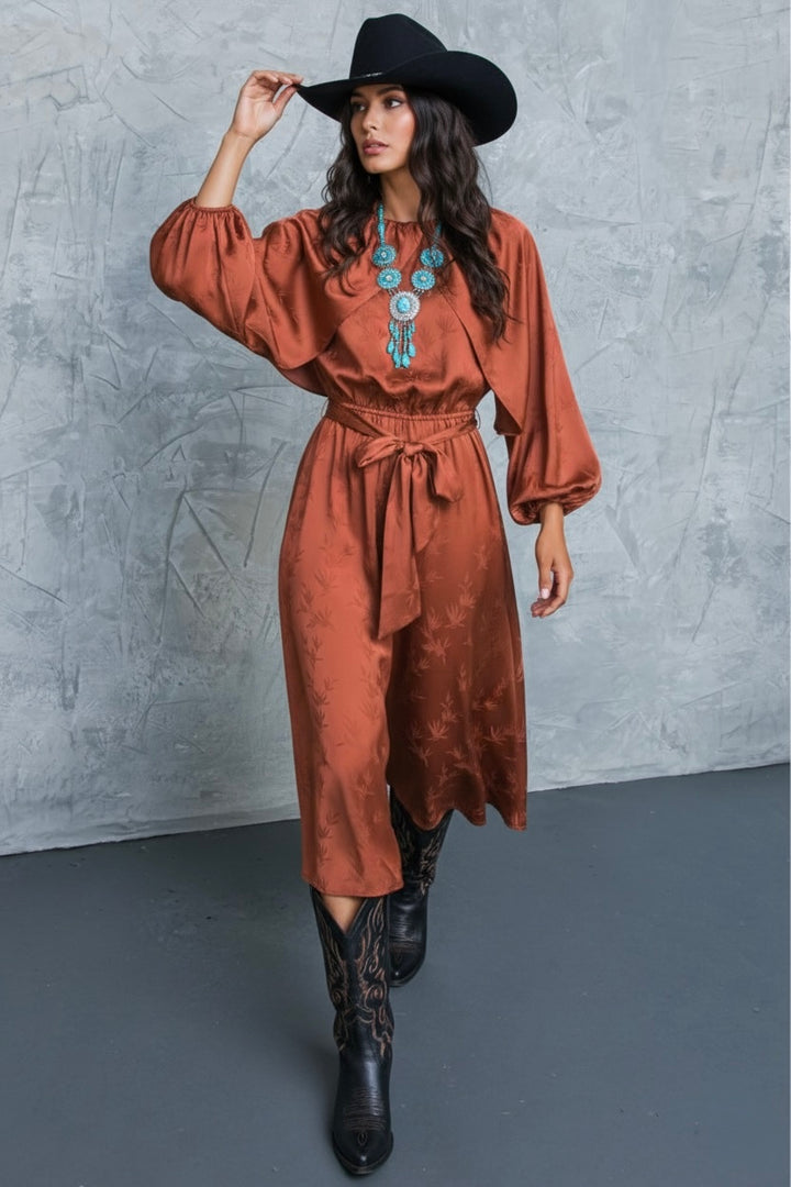 Progress Over Perfection Satin Midi Dress