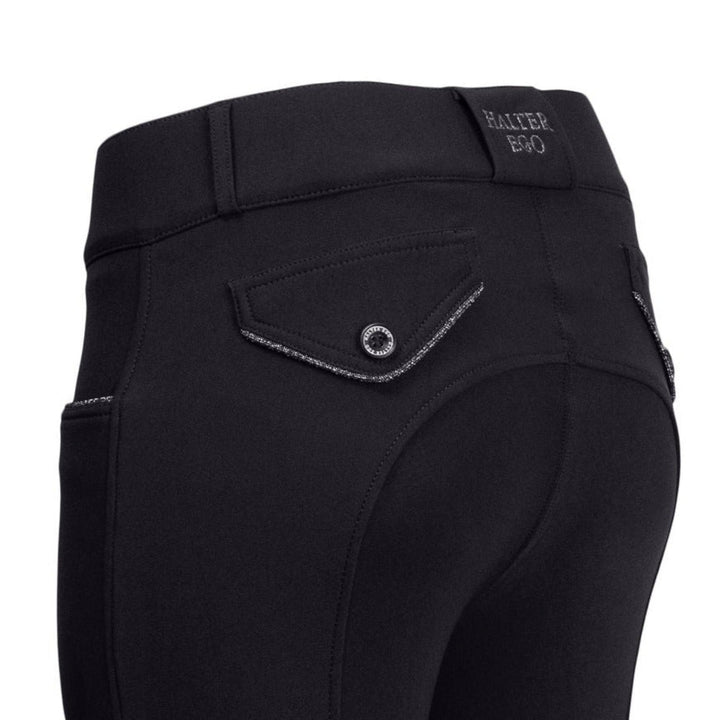Halter Ego Evolution Knee Patch Breeches - Black + Anthracite