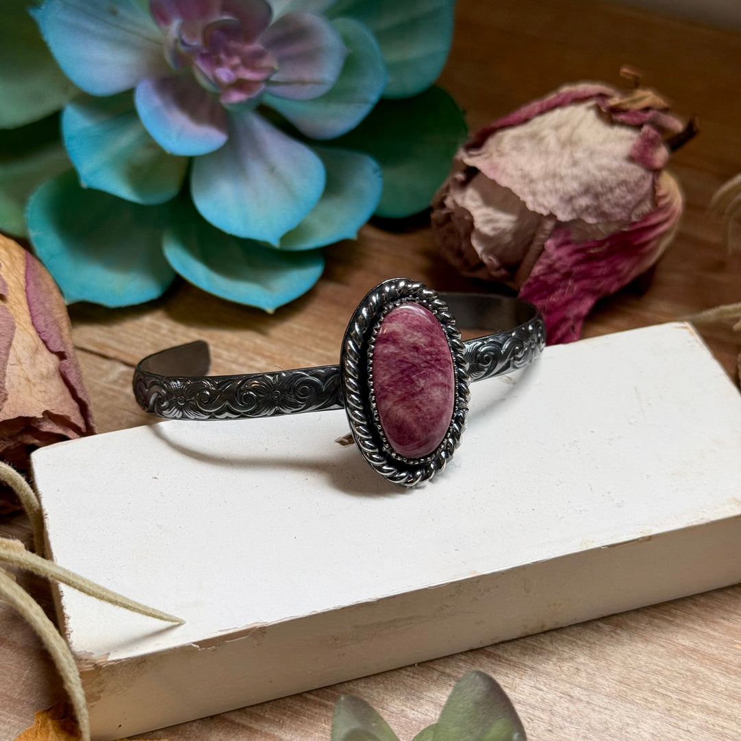 MJ Purple Spiny Shell Sterling Silver Cuff The Bijoux FAB Jewelry