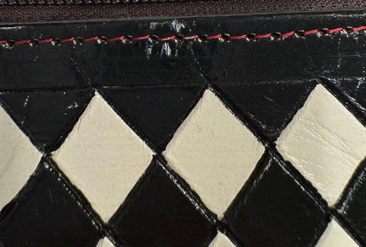 Cherry Checker Tooled & Cowhide Crossbody Bag *Sample Sale*