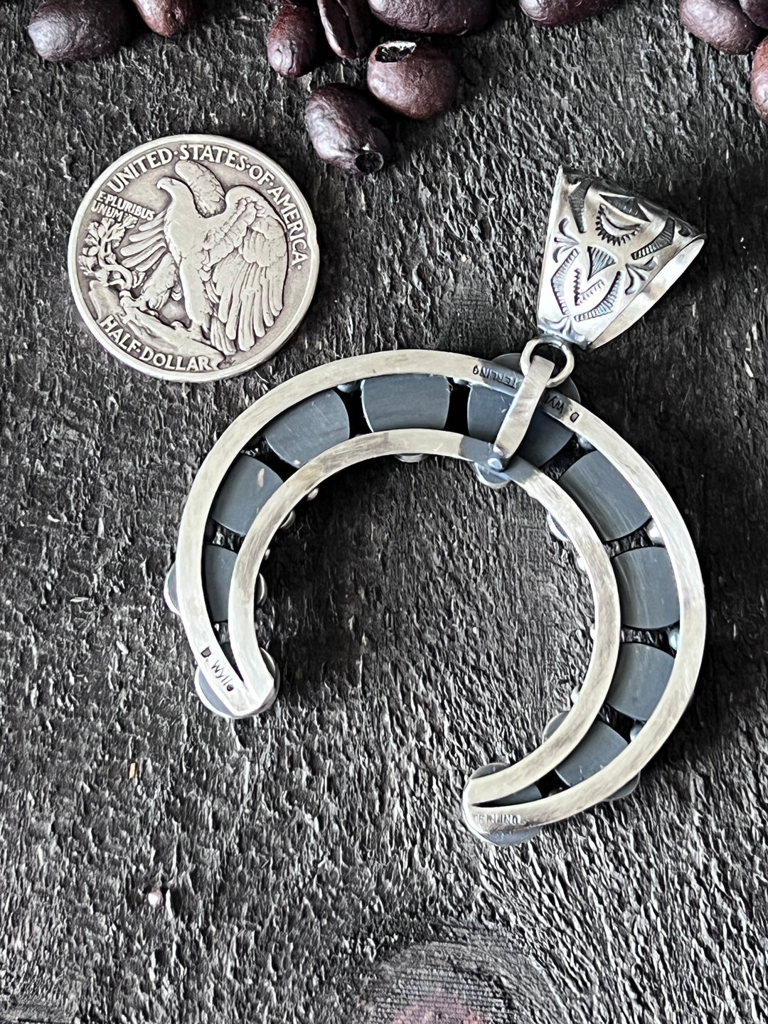 Diane Wylie Sterling Silver & Sonoran Mountain Turquoise Naja Pendant Nizhoni Traders LLC