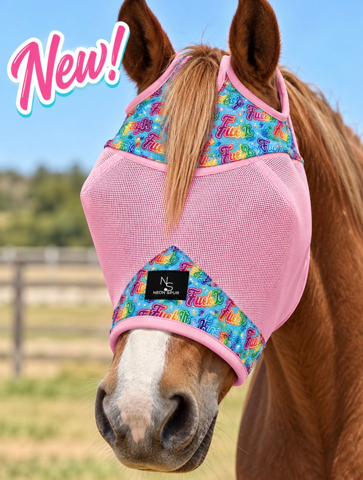 Fook It Fly Mask - Baby Pink Mesh