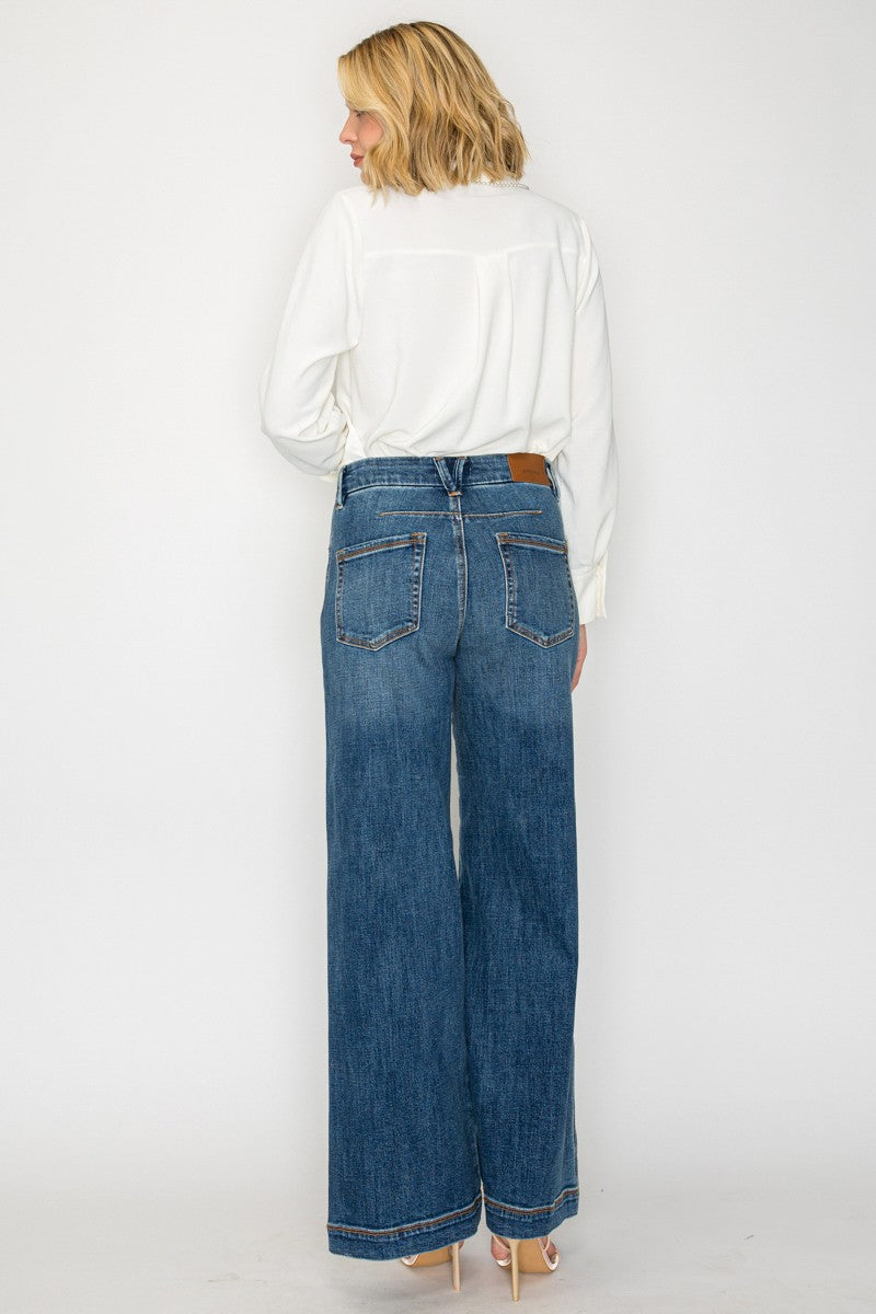 Relaxed High Rise Palazzo Jeans Artemis Vintage