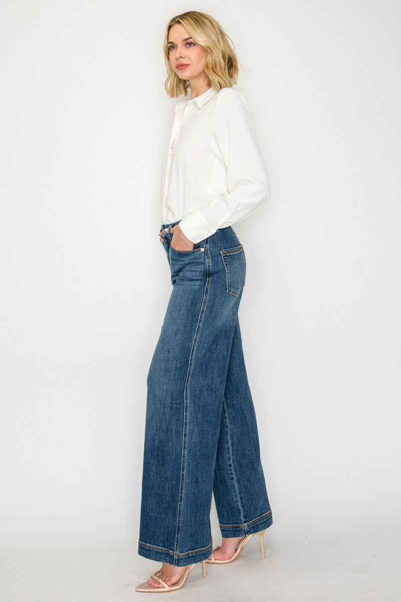 Relaxed High Rise Palazzo Jeans Artemis Vintage