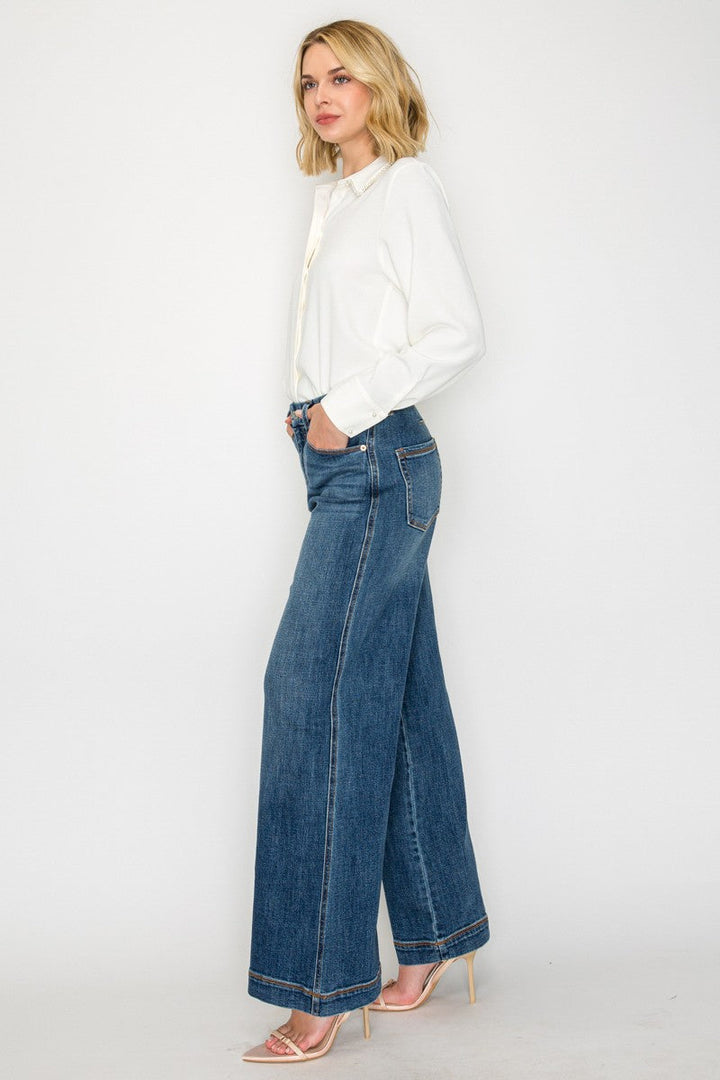 Relaxed High Rise Palazzo Jeans Artemis Vintage
