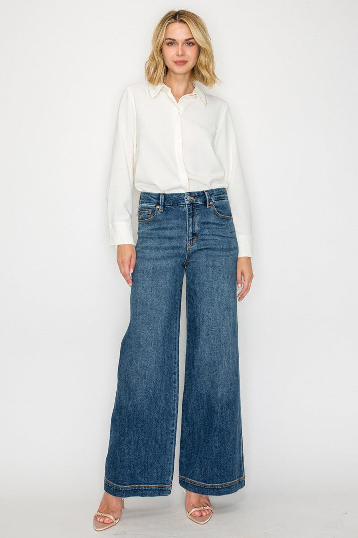 Relaxed High Rise Palazzo Jeans Artemis Vintage
