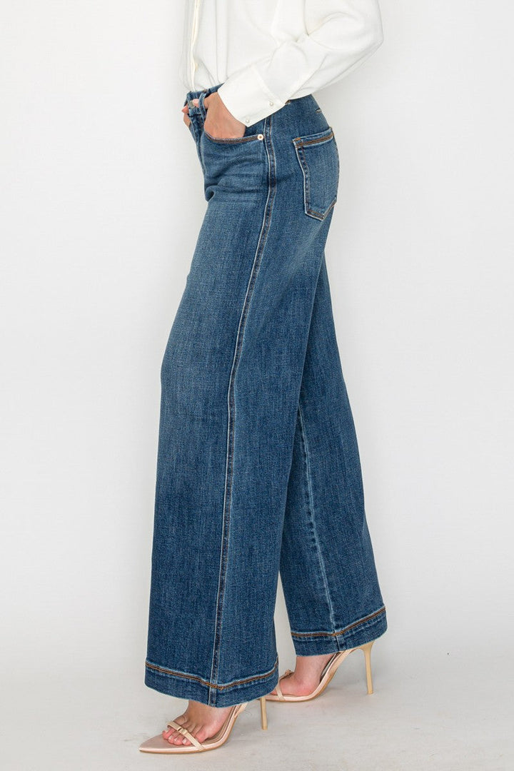 Relaxed High Rise Palazzo Jeans Artemis Vintage