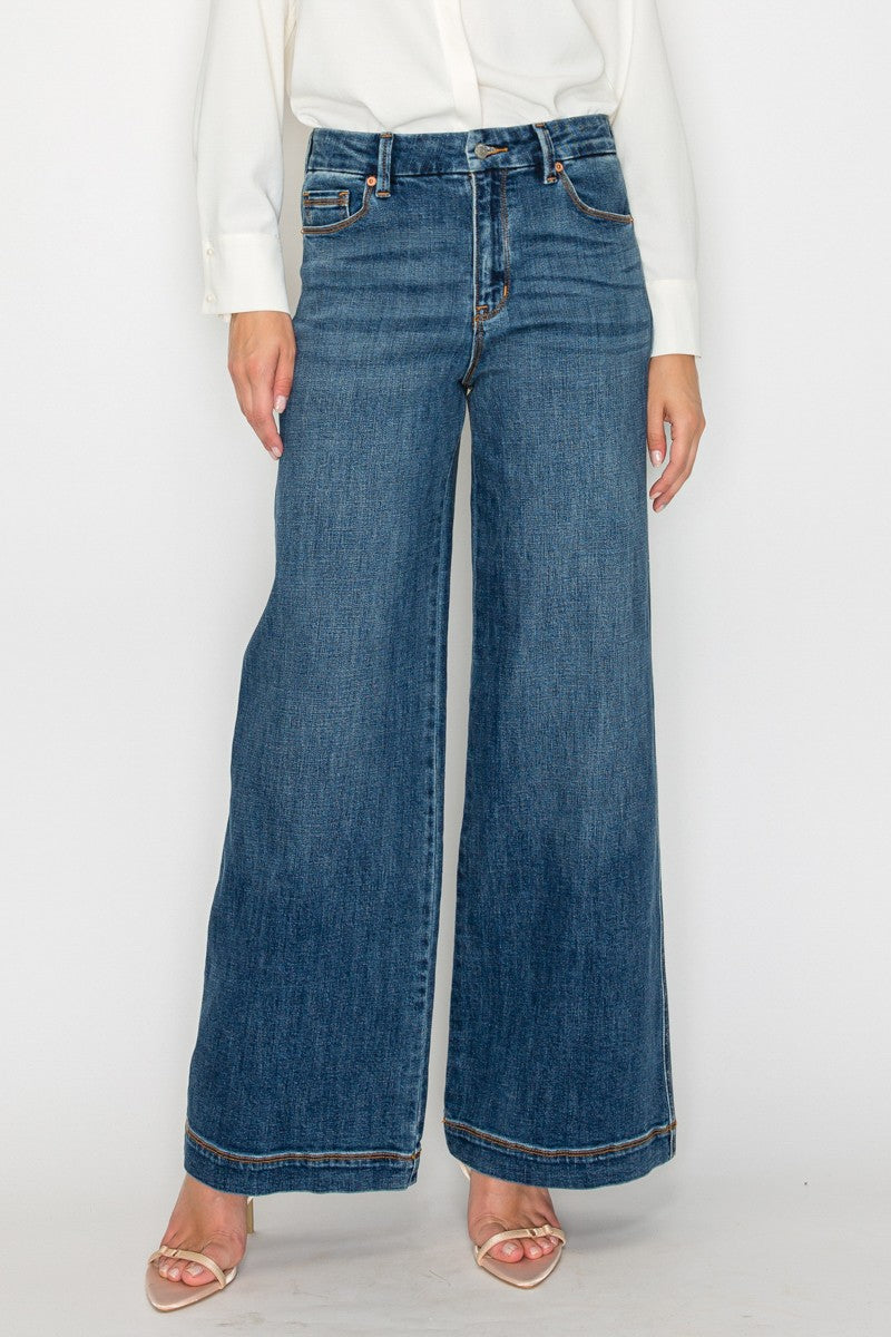 Relaxed High Rise Palazzo Jeans Artemis Vintage