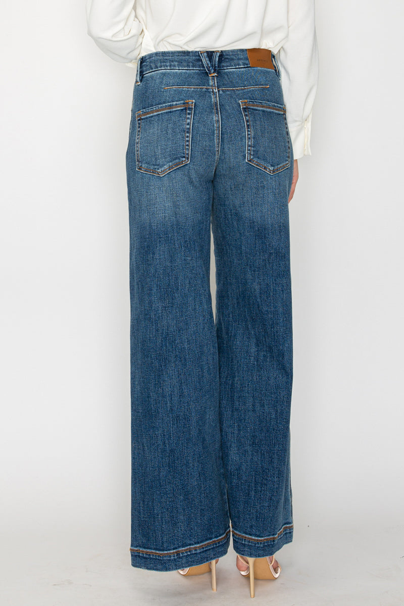 Relaxed High Rise Palazzo Jeans Artemis Vintage
